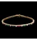 Yellow Gold Bracelet Ruby Sapphires
