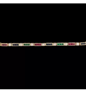 Gelbgold Armband Ruby Saphire