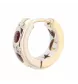BOUCLES D'OREILLES 2 ORS RUBIS DIAMANTS
