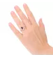 Bague or jaune saphir et pierres synthétiques