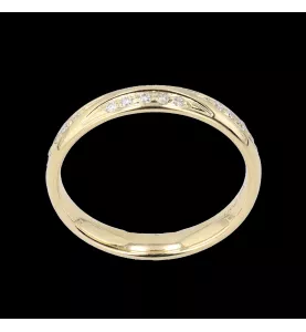 Bague or jaune 15 diamants