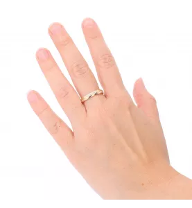 Bague or jaune 15 diamants