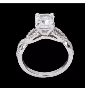 Bague platine diamants