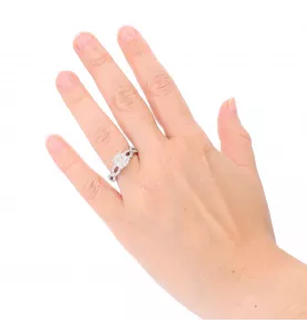 Bague platine diamants