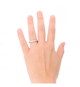 Bague or gris 0.05 carats