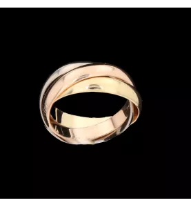 CARTIER TRINITY 3 GOLD RING