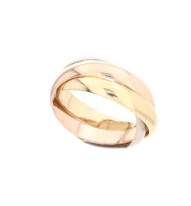 CARTIER TRINITY 3 GOLD RING