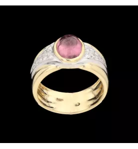 Bague or jaune tourmaline