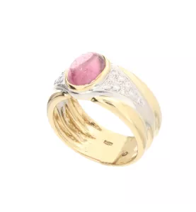 Bague or jaune tourmaline