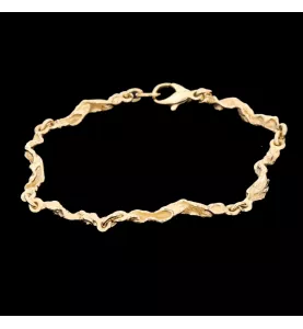 BRACELET OR JAUNE Froissé