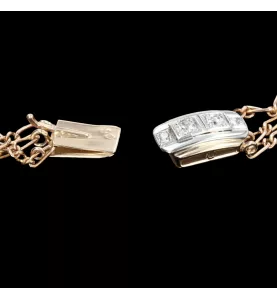 Rose gold bracelet and diamonds
