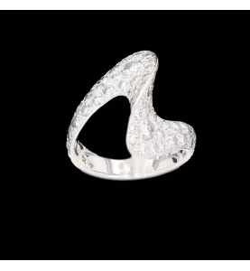 ANELLO PAVÉ IN ORO BIANCO DIAMANTI 2 carati