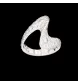 BAGUE OR BLANC PAVE DIAMANTS 2 carats