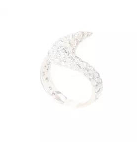 ANELLO PAVÉ IN ORO BIANCO DIAMANTI 2 carati