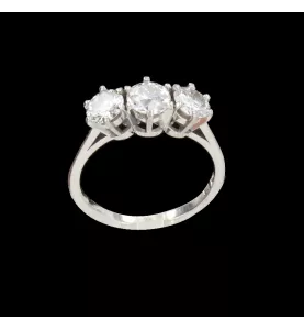 RING WHITE GOLD 3 DIAMONDS 1.53 CARAT