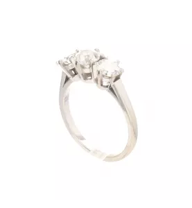 Anello in ORO BIANCO 3 DIAMANTI 1.53 CARATI