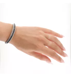 Bracelet Grey Gold Diamond Sapphires