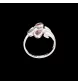 Bague fleur or gris