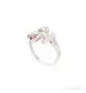 Flower ring white gold