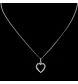 Heart pendant necklace and diamonds
