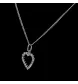 Heart pendant necklace and diamonds