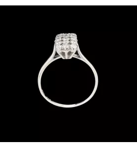 ANELLO IN ORO BIANCO PAVIMENTATO CON DIAMANTI 0.45 CARATI