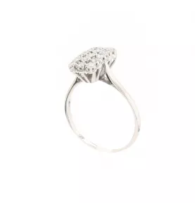 ANELLO IN ORO BIANCO PAVIMENTATO CON DIAMANTI 0.45 CARATI