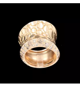 Bague Pomellato or rose et diamants