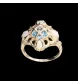 Anello in oro giallo Opali e Topazio
