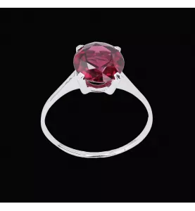 Bague or gris tourmaline