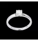 BAGUE SOLITAIRE OR GRIS 0.50 CARATS