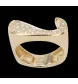 Yellow gold diamond ring