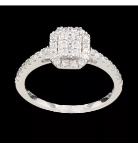 BAGUE OR BLANC DIAMANTS