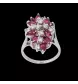 RING DIAMANTEN RUBINROTES WEISSGOLD