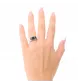 Anello in oro bianco e Onice