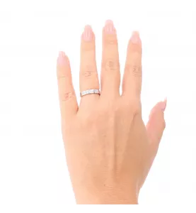 Ring white gold 16 diamonds