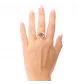 Anello 2 rubini d'oro e diamanti