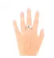 Bague Palladium Diamants et Emeraude