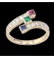 Bague or jaune rubis saphir emeraude