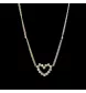 Collier Coeur Or jaune Diamants