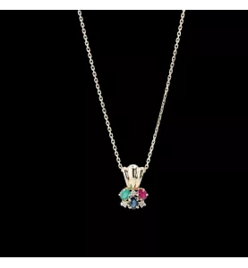 Collana oro giallo pietre preziose