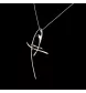 Collier pendentif croix en or gris