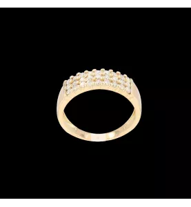 Bague or jaune et diamants