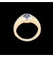 Bague or jaune saphir et diamants