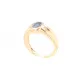 Bague or jaune saphir et diamants