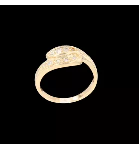 Anello con diamanti in oro giallo