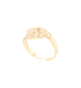 Anello con diamanti in oro giallo