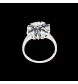 Ring gold gray sapphires and diamonds