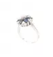 Anello oro grigio zaffiri e diamanti