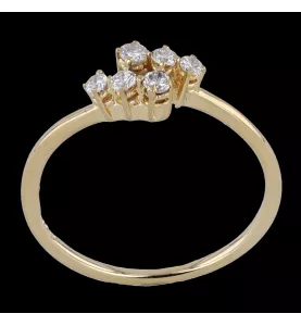 BAGUE OR JAUNE DIAMANTS